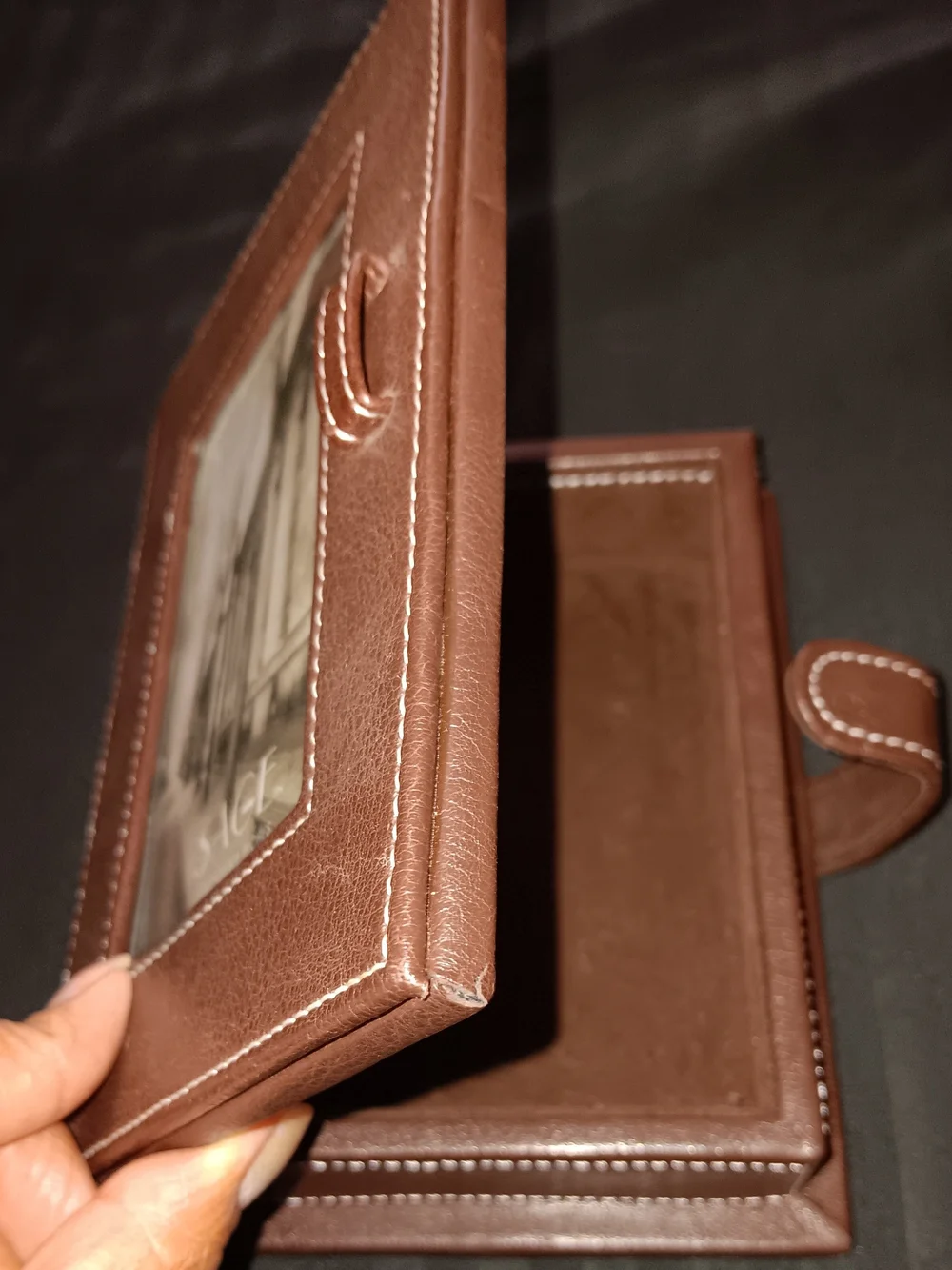 Picture frame with organizer